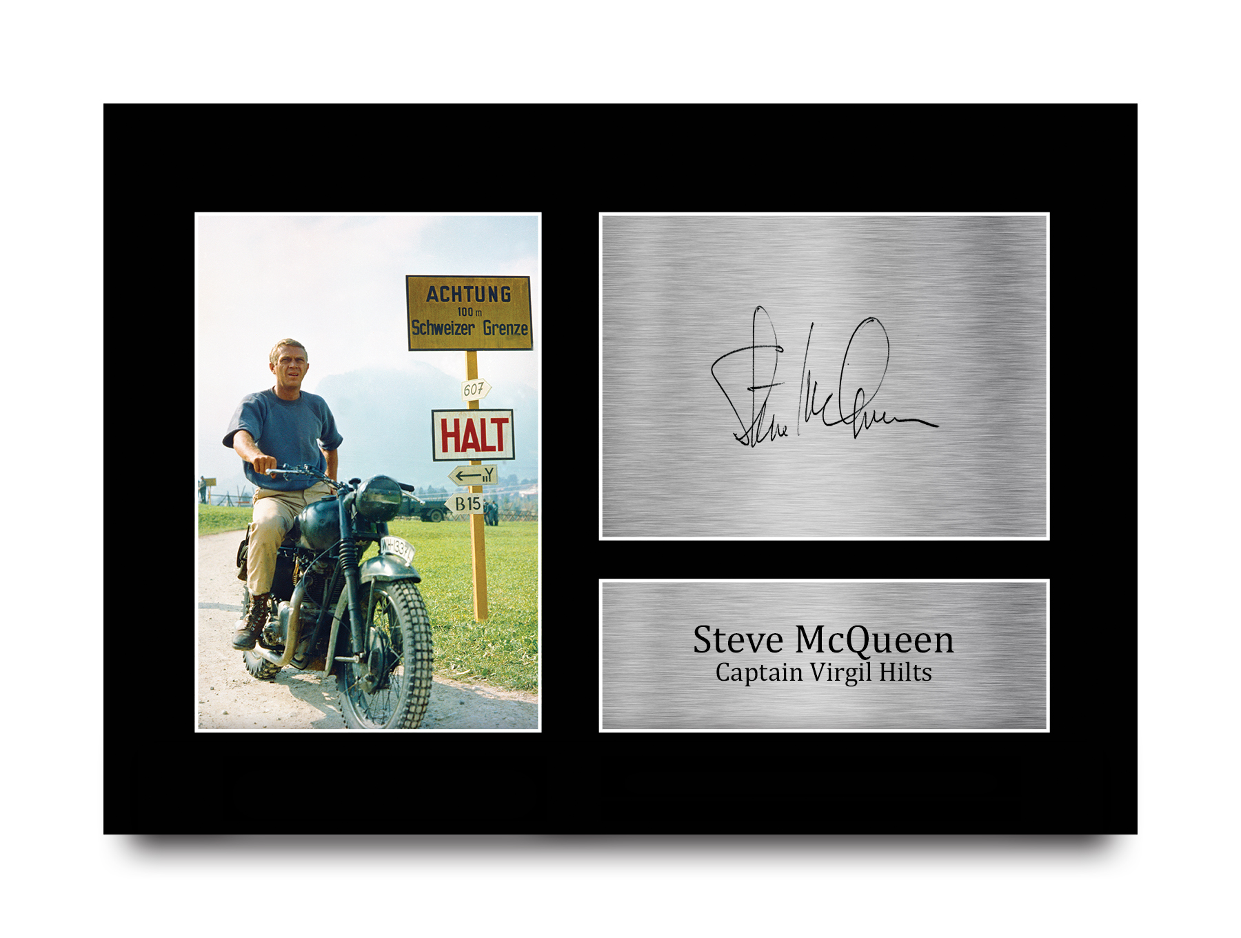 Steve McQueen Excellent Gift Idea Framed Autograph Picture Print to Movie Fans - Picture 10 of 17
