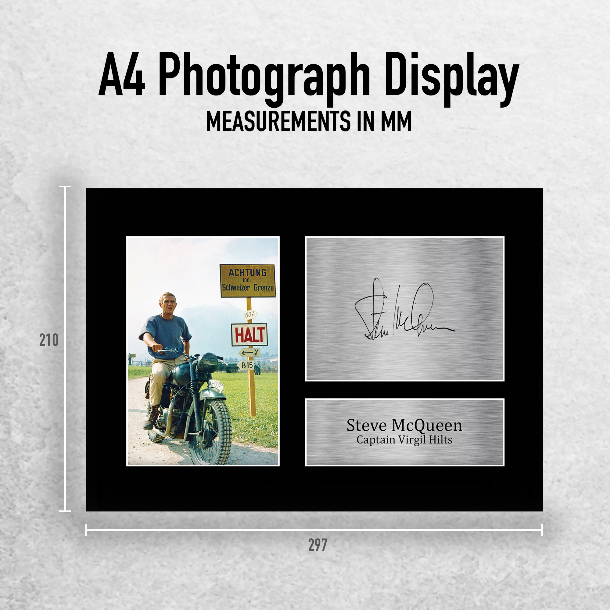 Steve McQueen Excellent Gift Idea Framed Autograph Picture Print to Movie Fans - Picture 11 of 17