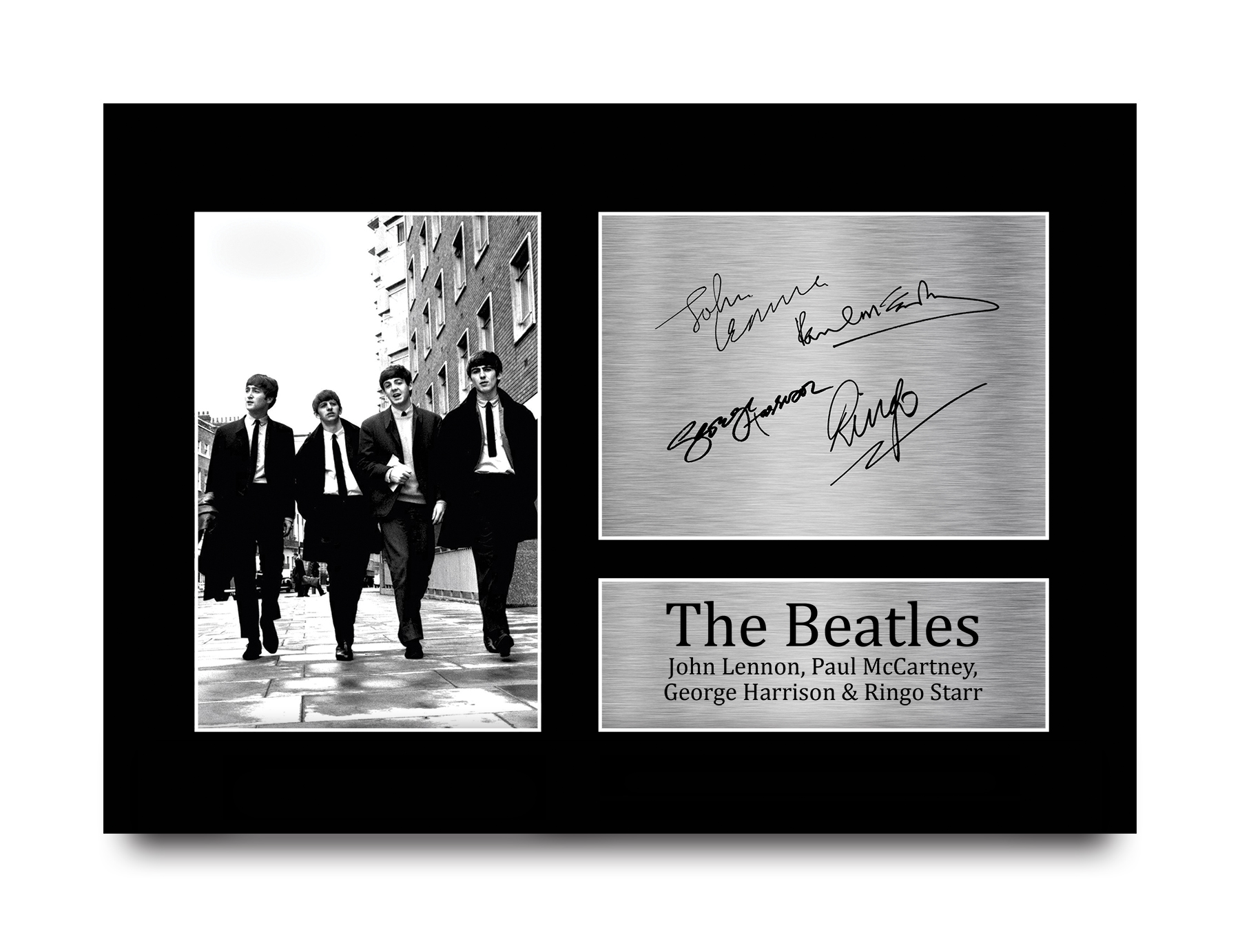 Framed Beatles Autograph Replica Print