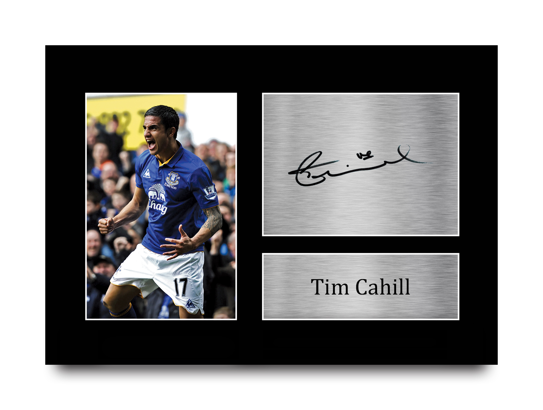 tim cahill signed everton shirt