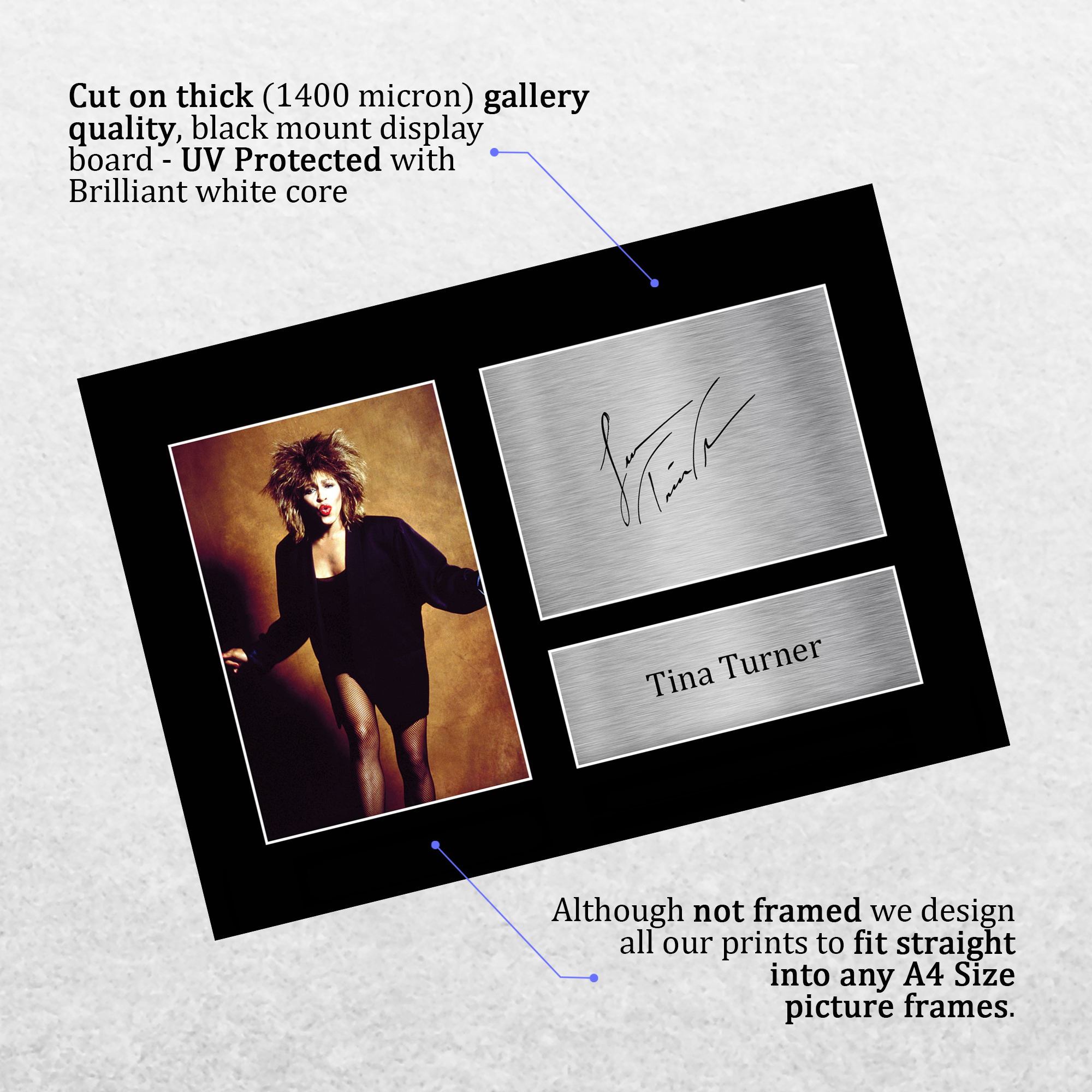 Tina Turner Signed Pre Printed Autograph A4 Photo Gift For a Blues Fan - Picture 4 of 24