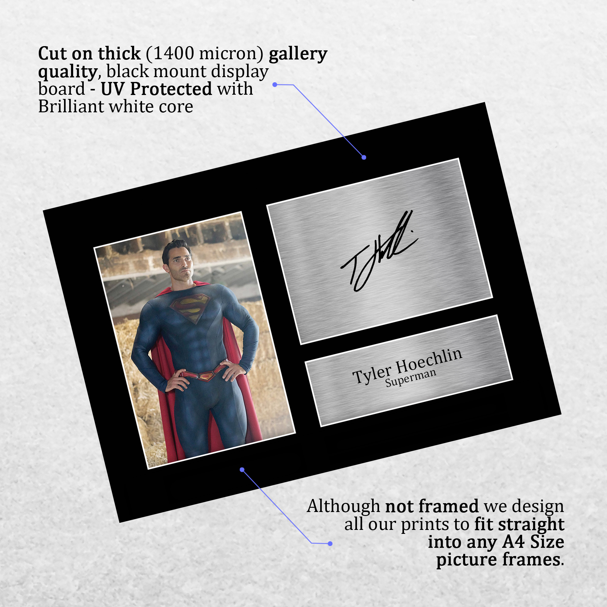 Tyler Hoechlin Excellent Gift Idea Printed Framed Autograph Picture for TV Fans - Picture 12 of 17