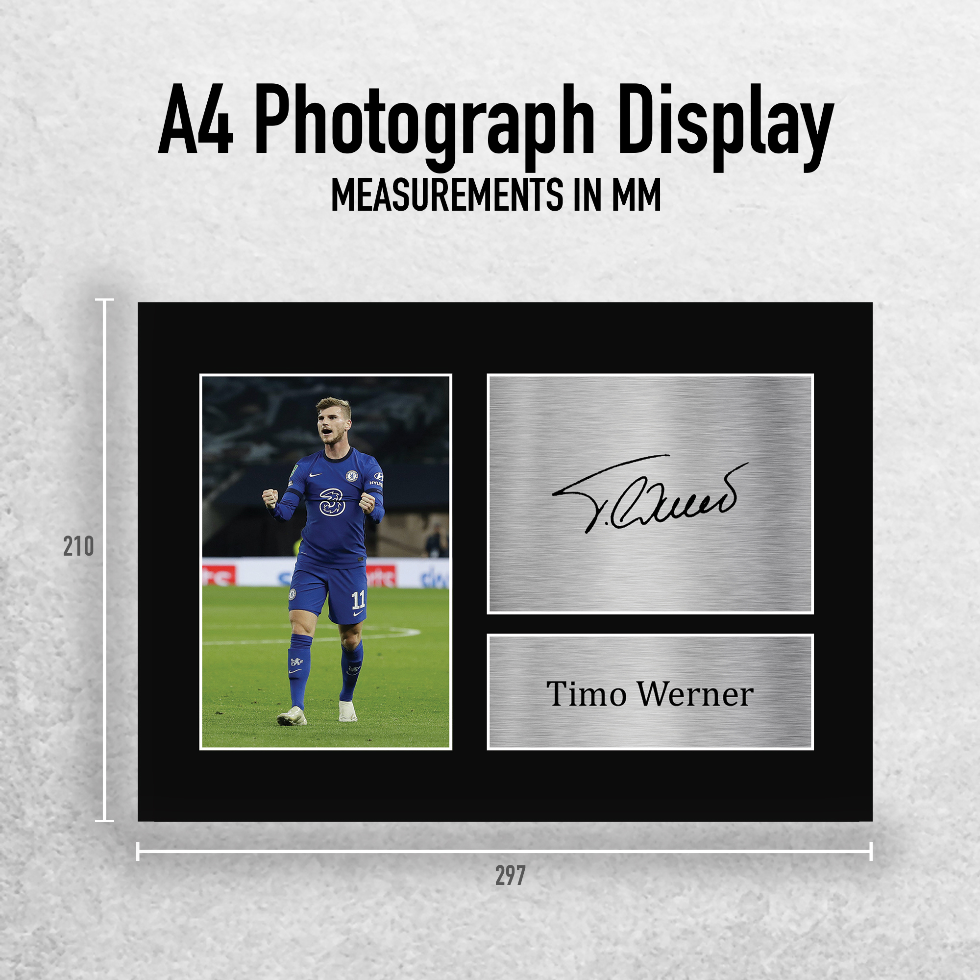 Timo Werner A4 Chelsea Gift Ideas Printed Autograph Picture for Football Fans - Imagen 11 de 17