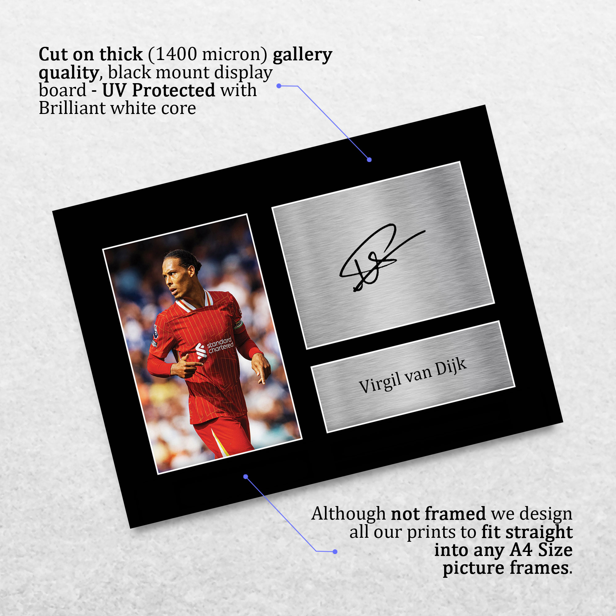 Poster A4 Robert Lewandowski Signé – Idée Cadeau Parfaite Pour Les Fans Du Barça Et Du Foot !