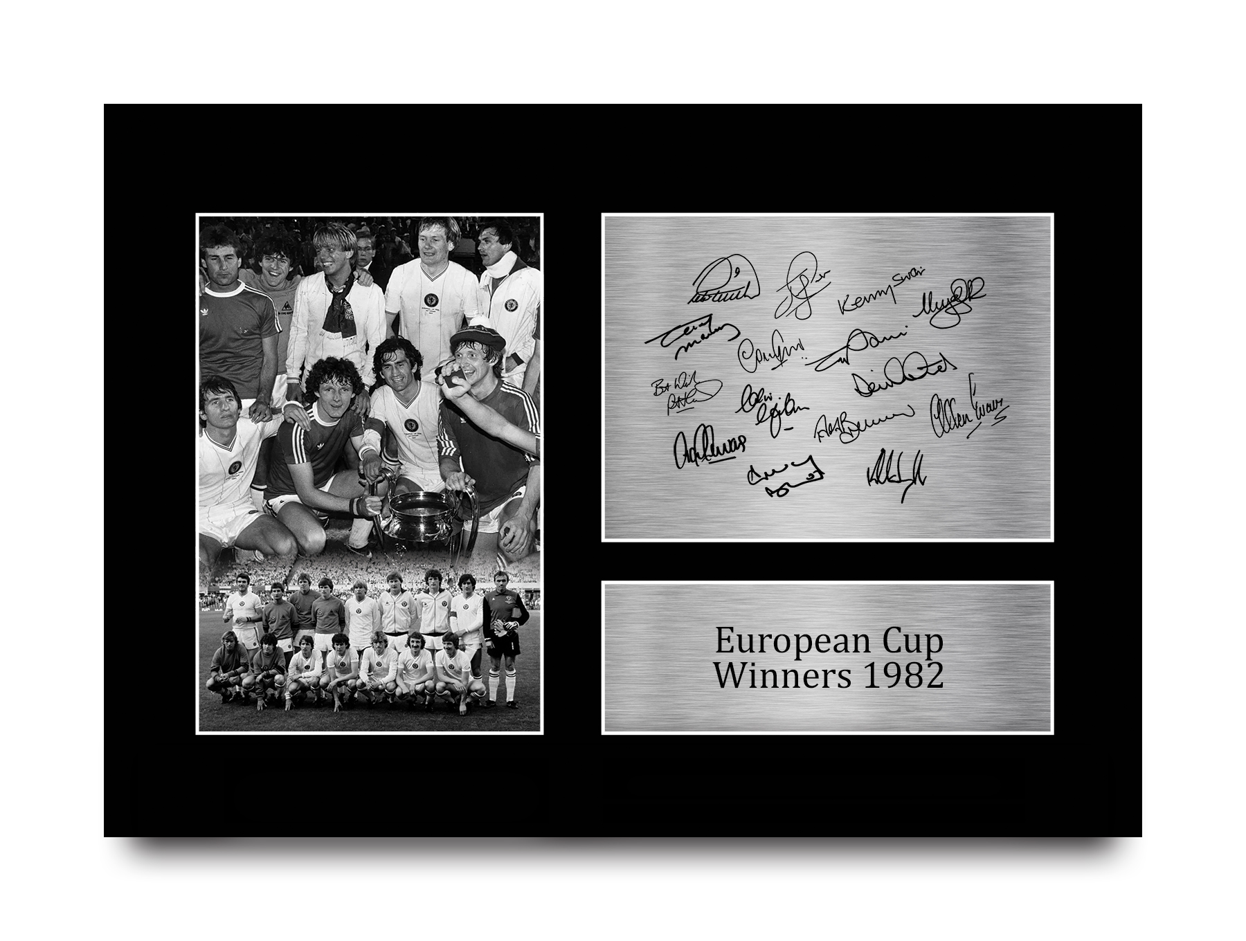 Aston Villa 1982 Europapokalsieger gedrucktes Autogrammfoto ein Fußballfan - Bild 18 von 33