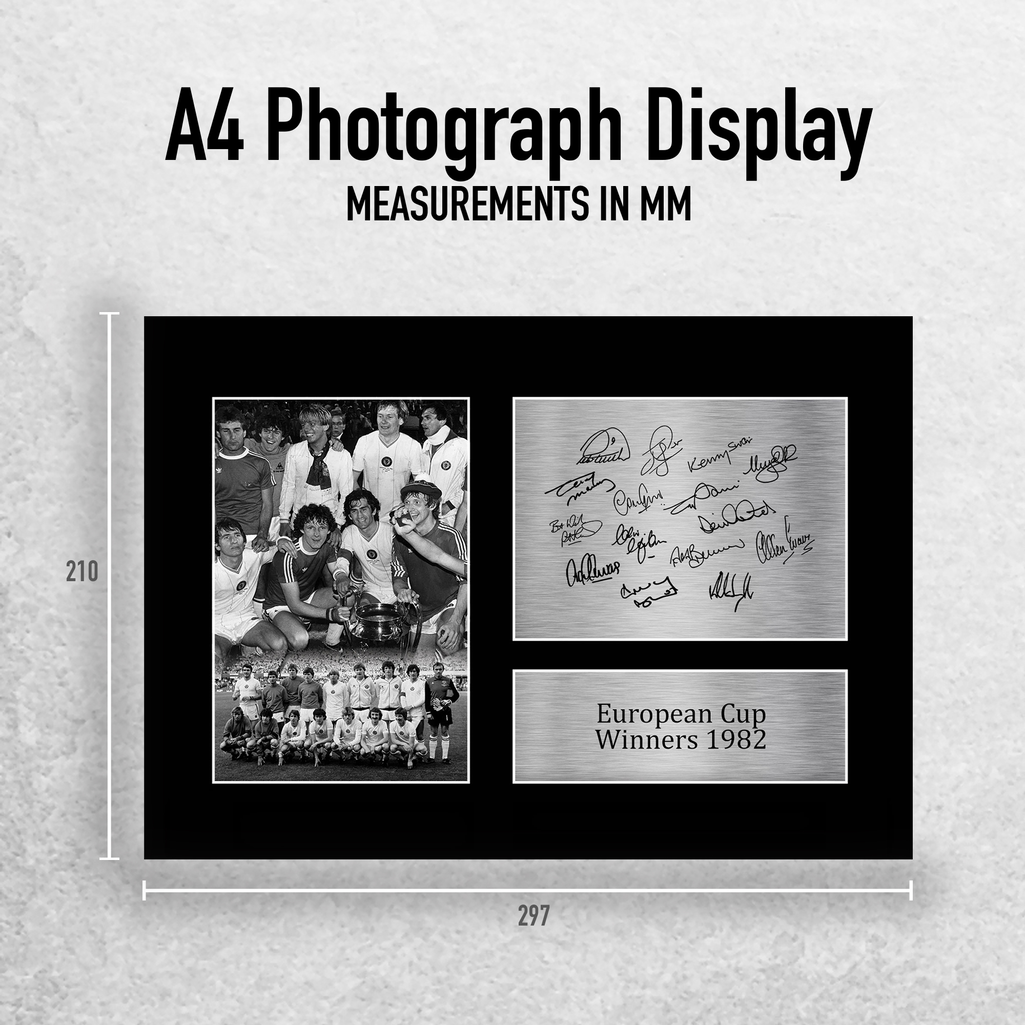 Aston Villa 1982 Europapokalsieger gedrucktes Autogrammfoto ein Fußballfan - Bild 19 von 33