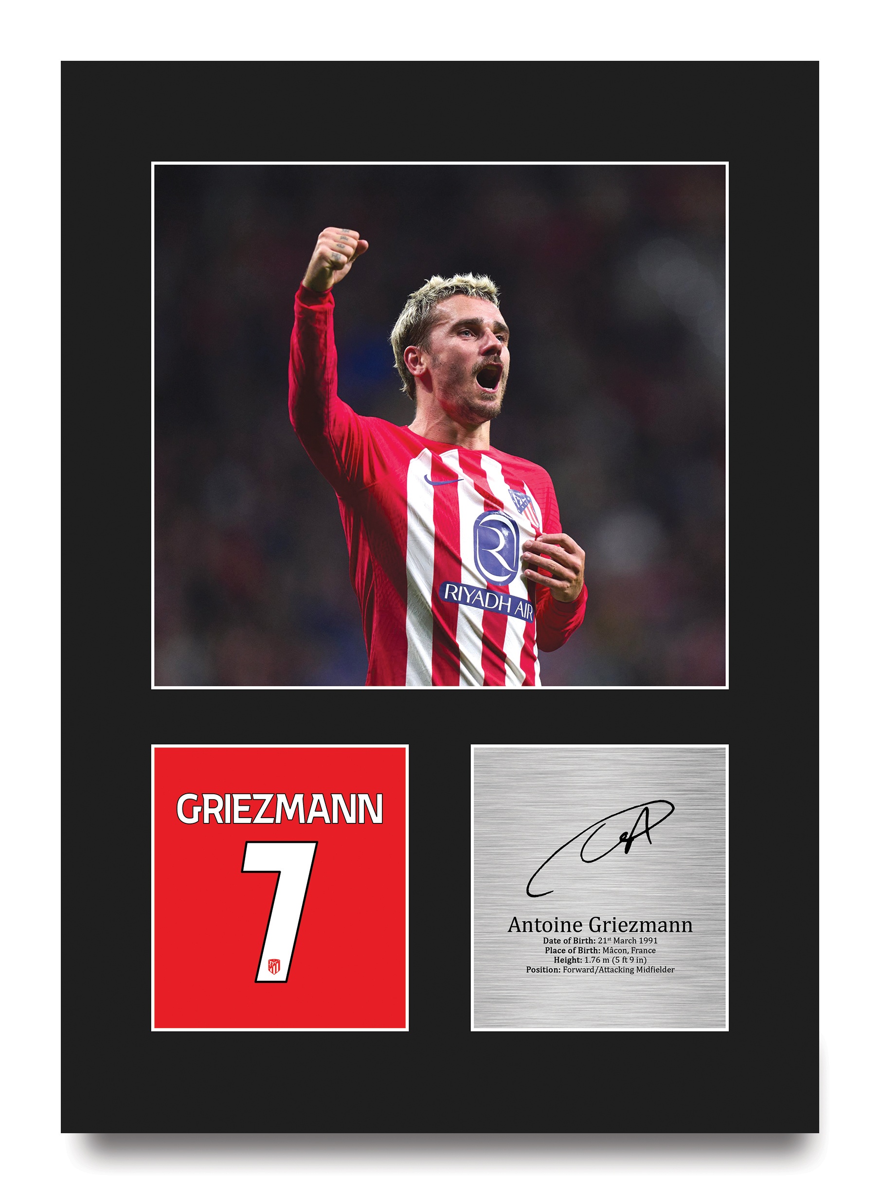 Antoine Griezmann 直筆サイン入りフォト Antoine Griezmann Atletico Madrid Printed Autographed Picture for
