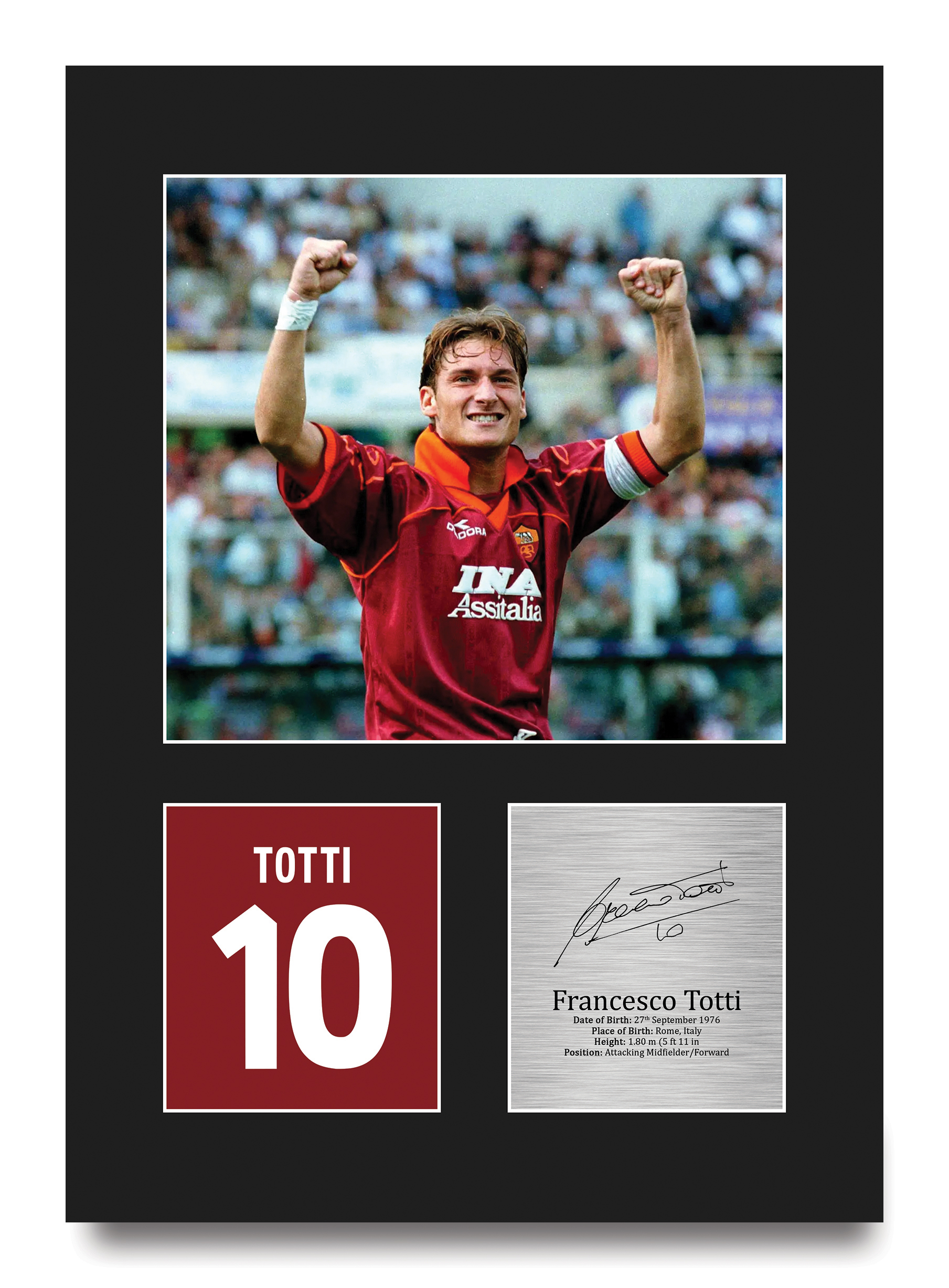 Francesco Totti Signed Roma Pre Printed Autograph Photo