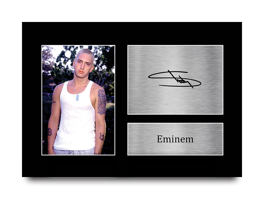 Eminem Signed A4 Framed Printed Autograph Picture Music Rap Print