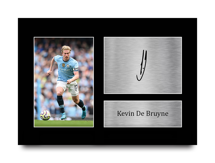 Kevin De Bruyne Signed Pre Printed Autograph Photo Memorabilia