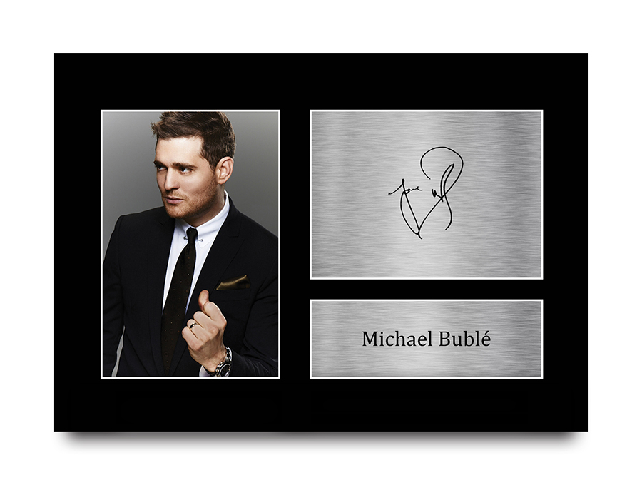Michael Buble Signed Pre Printed Autograph A4 Photo Gift For a Jazz Fan
