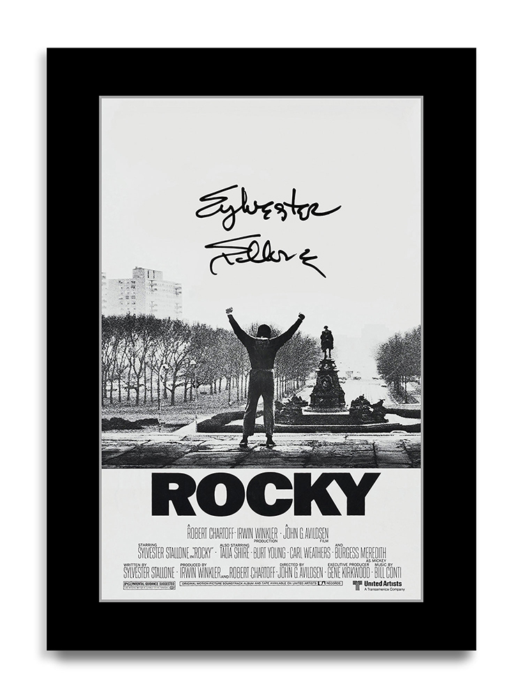 Rocky Movie Poster Pre-Printed Autograph Print Gift Item Collectible Decor
