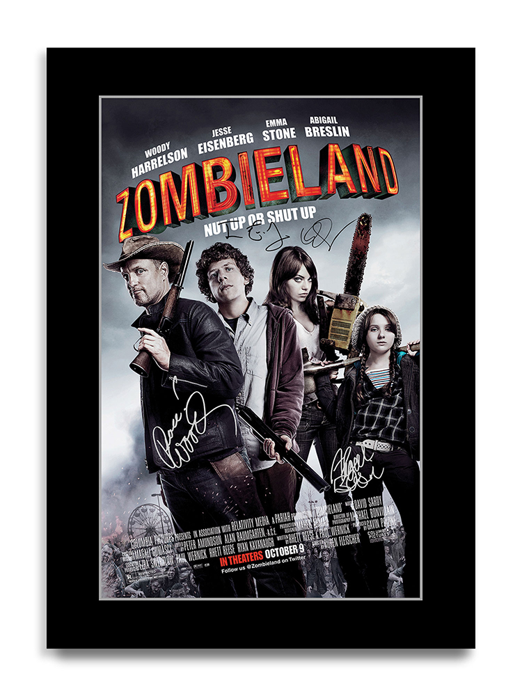 Zombieland Movie Poster Pre-Printed Autograph Print Gift Item Collectible Decor