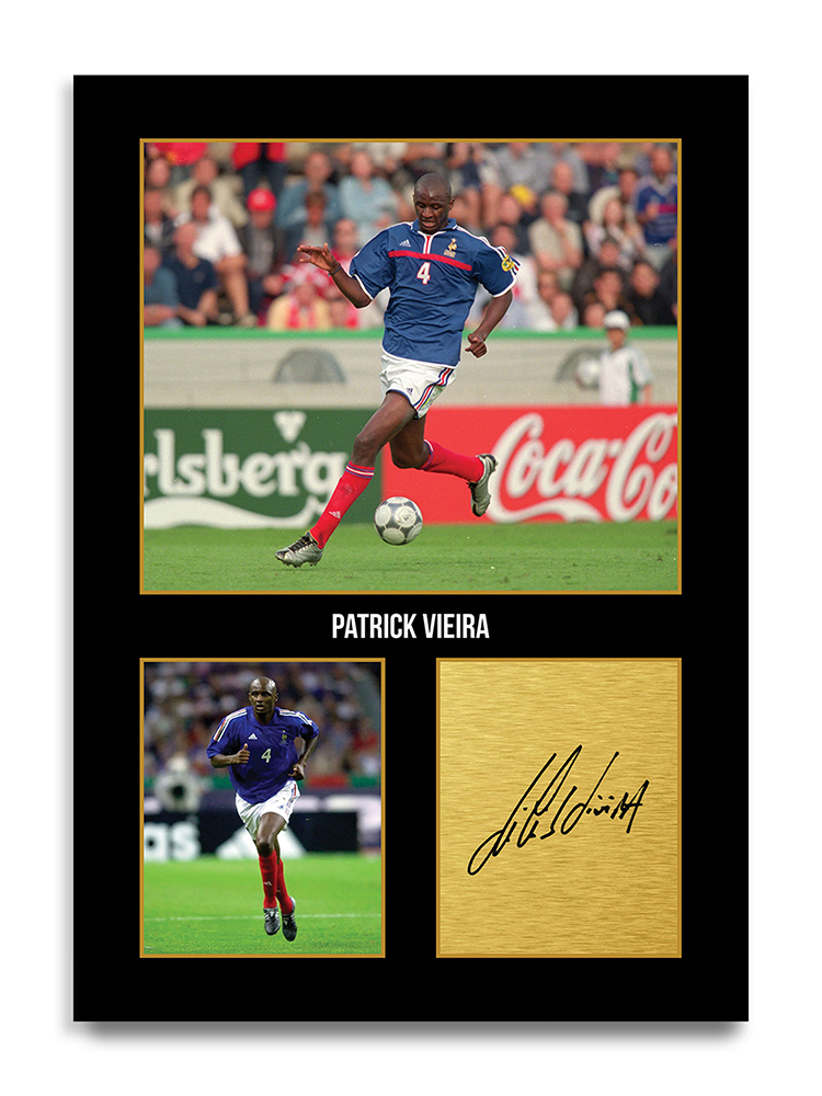 Patrick Vieira Football Player Autographed Print Gift Item France Collectible