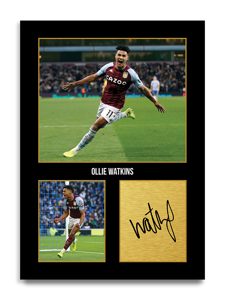 Ollie Watkins Aston Villa Autographed Print Football Player Gift Item Decor