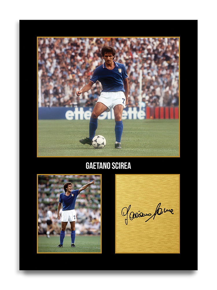 Gaetano Scirea Autographed Print Football Player Italy Gift Item Decor