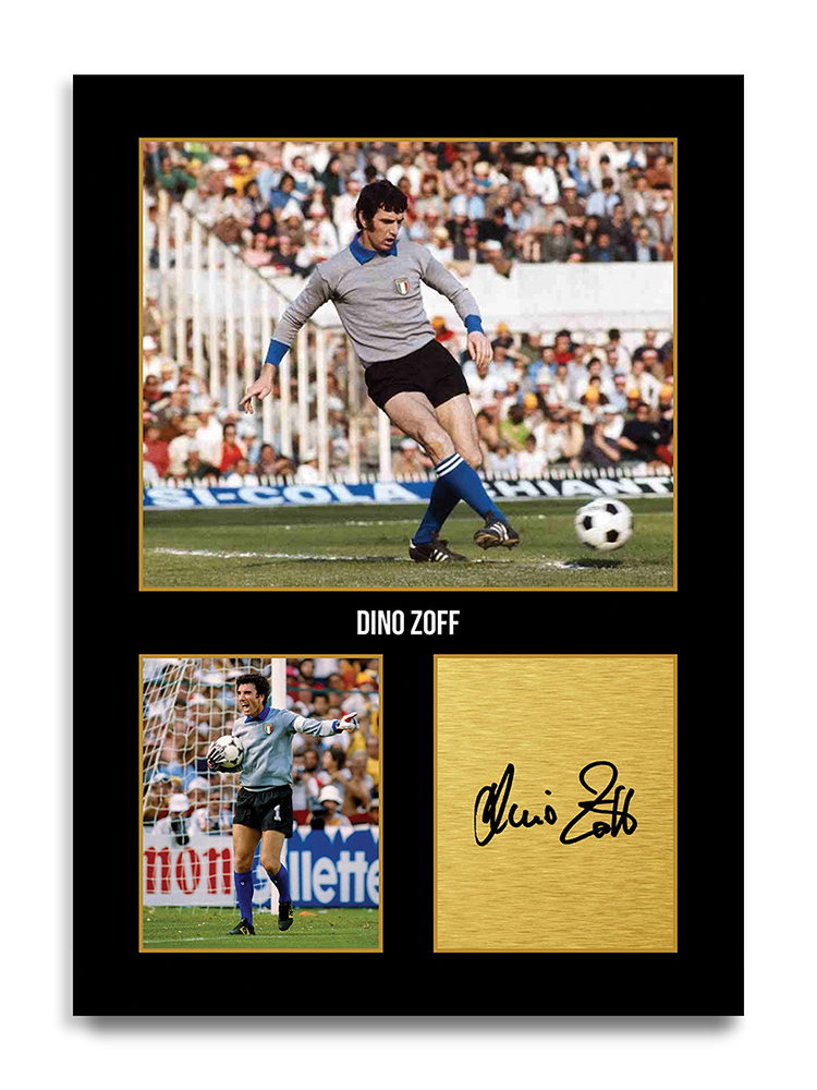 Dino Zoff Autographed Print Football Player Italy Gift Item Decor