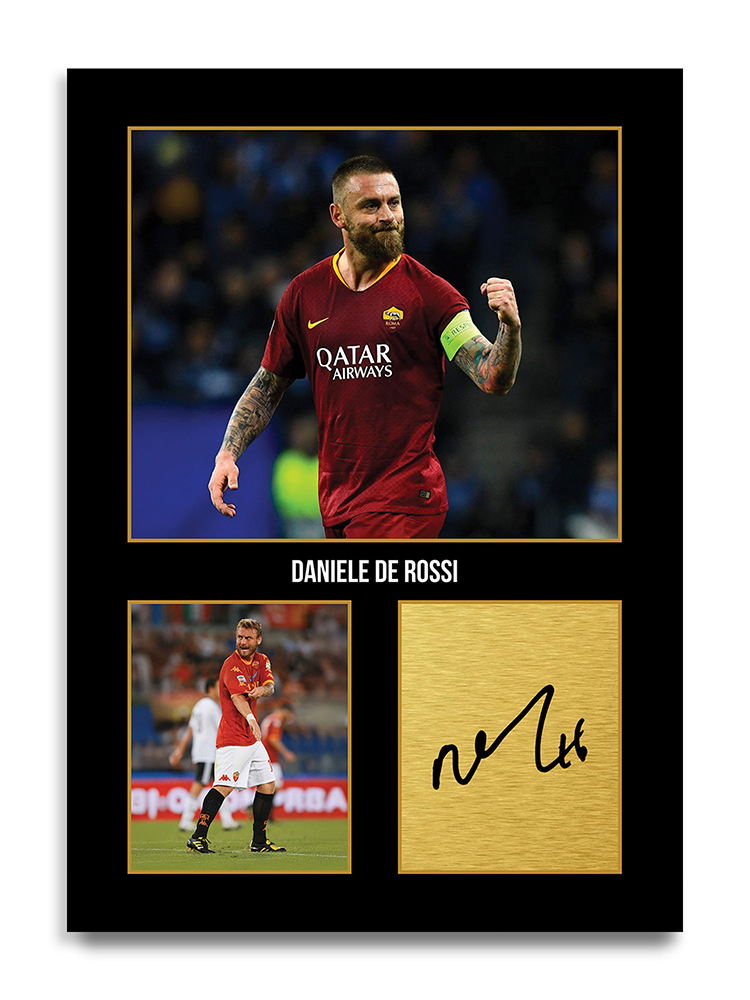 Daniele De Rossi Roma Football Player Autographed Print Gift Item Decor
