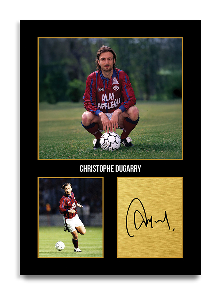 Christophe Dugarry Football Player Autograph Print Gift Item Bordeaux