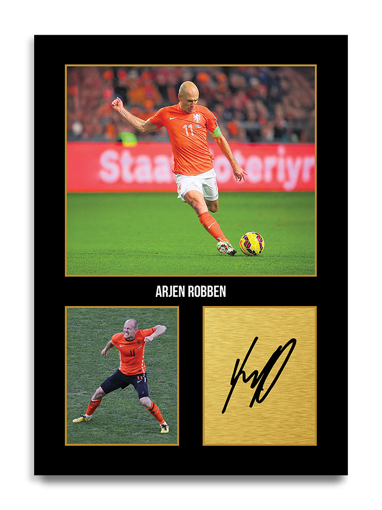 Arjen Robben Football Player Autographed Print Gift Item Netherlands Collectible