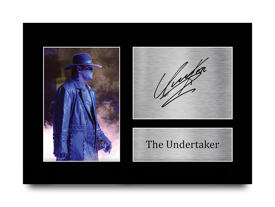 The Undertaker Framed Gift Idea Printed Autograph Picture for WWE