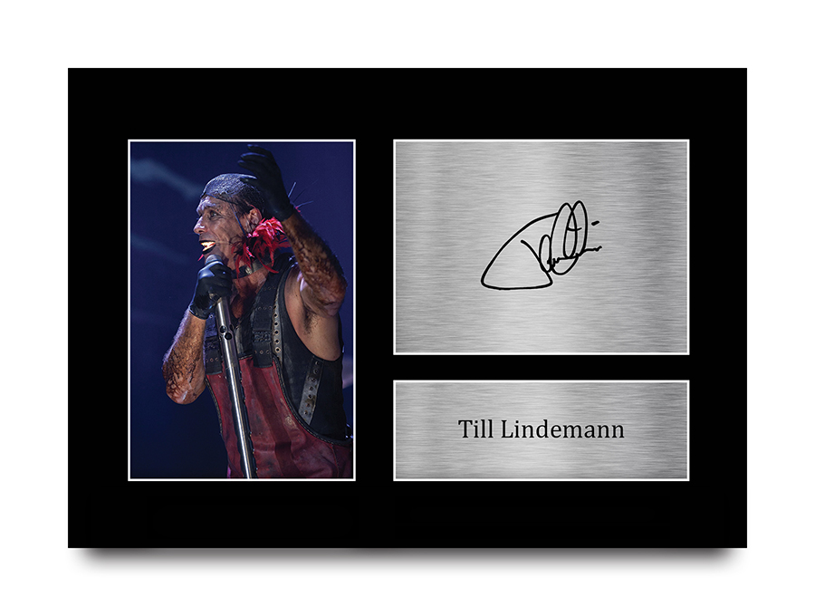 Till Lindemann Signed Pre Printed Autograph A4 Photo Gift For a Rammstein Fan